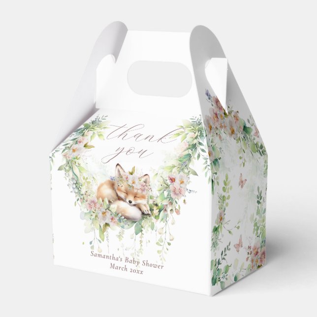 Baby in Bloom Woodland Floral Baby Girl Dusche Geschenkschachtel (Vorderseite)