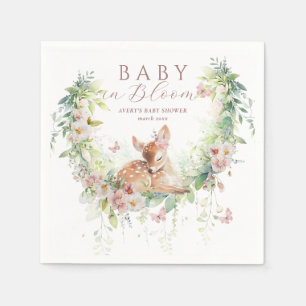 Baby in Bloom Woodland Floral Baby Girl Dusche Serviette