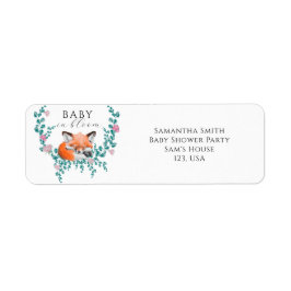 Baby in Bloom Woodland Fox Greenery Baby Shower