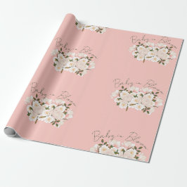 Baby in Bloom Wrapping Paper für Babydusche Geschenkpapier