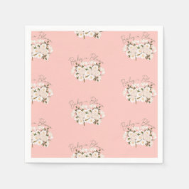 Baby in Bloom Wrapping Paper für Babydusche Serviette