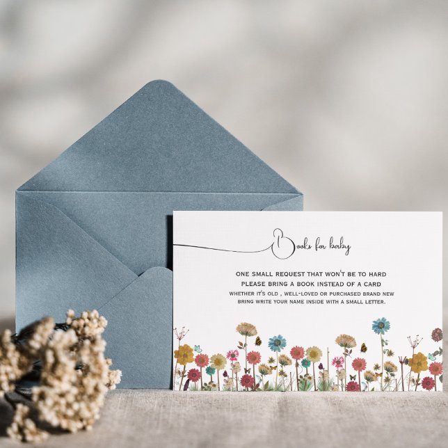 Baby in blühenden Blume Bücher für Babydusche Dankeskarte (Von Creator hochgeladen)