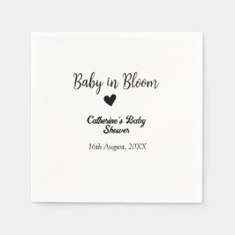 Baby in blühender Babydusche einfaches schwarzes H Serviette