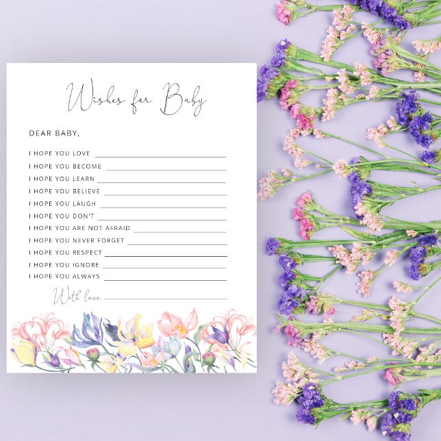 Baby in blühender Babydusche Wünsche für das Baby (Von Creator hochgeladen)