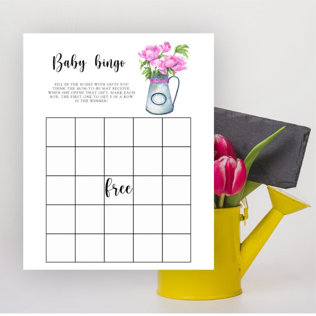 Baby in Blüte! Baby Dusche Bingo Spiel (Von Creator hochgeladen)