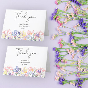 Baby in Blüte danke Babydusche