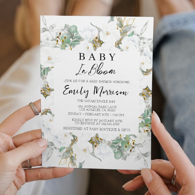 Baby in Blüte und Cheery Brunches Babydusche Einladung (Von Creator hochgeladen)
