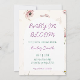 Baby in Blütendusche Einladung