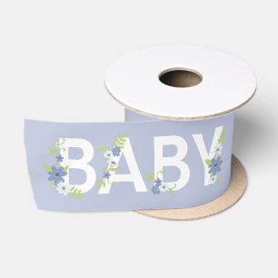 Baby in Blütendusche Rosa Vintage Blume Mädchen Satinband