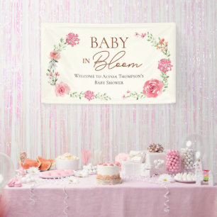 Baby in Blütenpracht Blumenmädchen-Baby-Party Banner