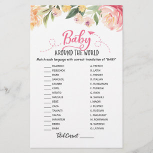 Baby In der ganzen Welt mit Babydusche