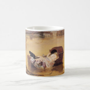 Baby in einem Babybett Während einer Flut (von J.E Kaffeetasse
