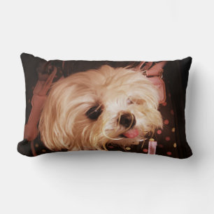Baby in einer Tasche, maltesisches Puppy Lumbar Ki Lendenkissen