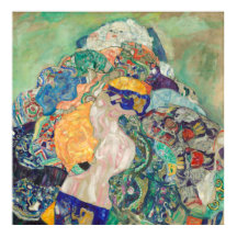 Baby in einer Wiege von Gustav Klimt
