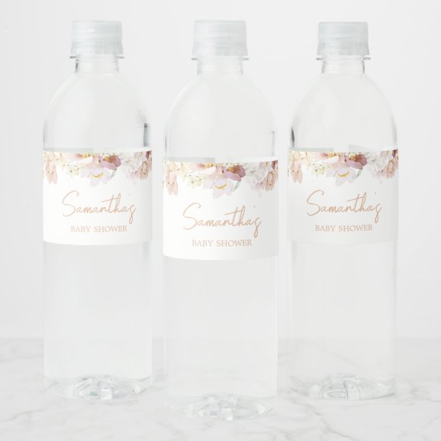 Baby in Florals Babydusche (Flaschen)