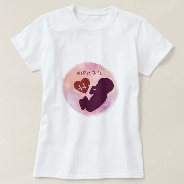 Baby in Frauenmutter zum T - Shirt (Design vorne)