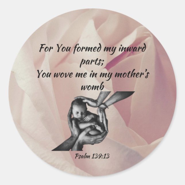 Baby in Hands Klassischer Rundaufkleber Runder Aufkleber (Vorderseite)