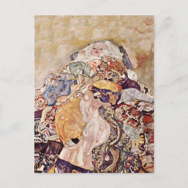 Baby in hell farbenem Quilt Postkarte (Vorderseite)