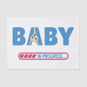 Baby in progress Visitenkarte Seidenpapier