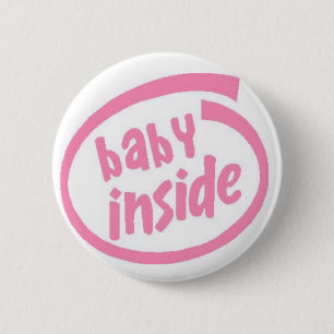 Baby innerhalb des Knopfes - Rosa Button