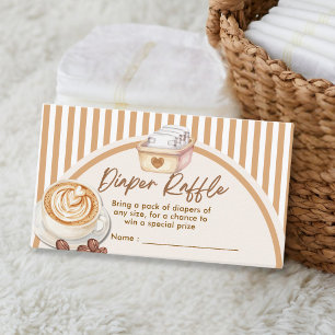 Baby Is Brewing Coffee Baby Shower Windel-Raffle Begleitkarte