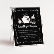 Baby is Brewing Halloween Late Night Windeln Schil Poster