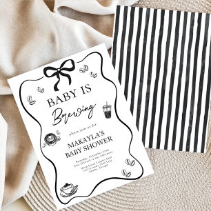Baby is Brewing Kaffe Espresso Baby Shower Einladu Einladung