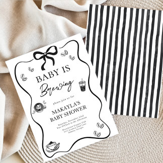 Baby is Brewing Kaffe Espresso Baby Shower Einladu Einladung