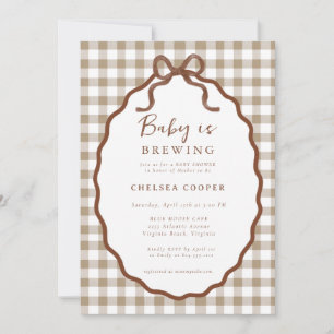 Baby is Brewing Neutrale Babyparty Einladung