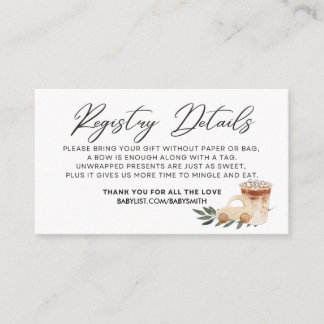 Baby is Brewing - REGISTRIERUNGSDETAILS - Black Begleitkarte