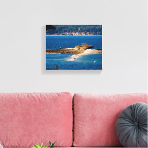 Baby Island Whidbey Blaue Wasserfotografie Leinwanddruck