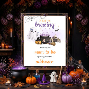 Baby ist am Brauen Halloween-Umschlag-Stationsschi Poster