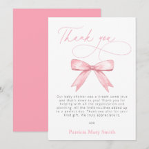 Baby ist auf der WAY Pink Bow Girl Babydusche