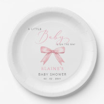 Baby ist auf der WAY Pink Bow Girl Babydusche