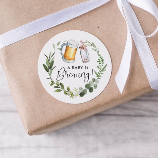 Baby ist Brewing Classic Round Sticker (Von Creator hochgeladen)