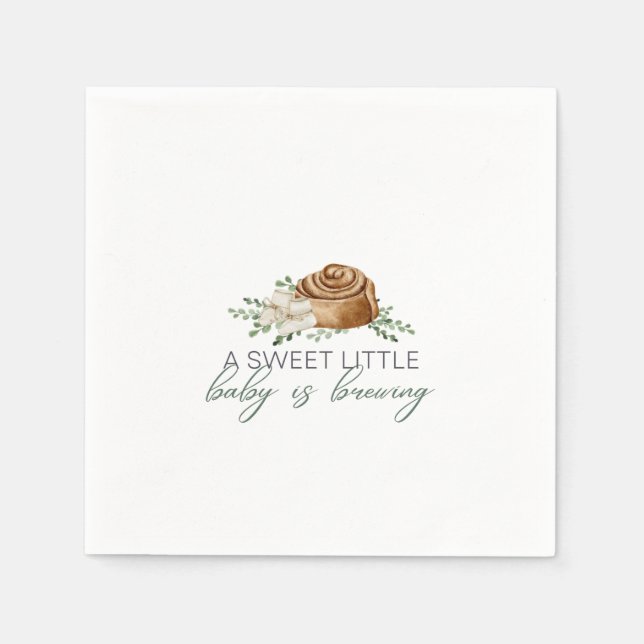 Baby ist Brewing - Konditorei & Hintern Serviette (Vorderseite)