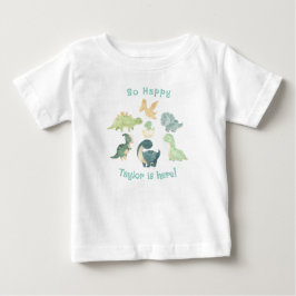 Baby ist da! Niedlich Dinosaurier Personalisiert T-shirt