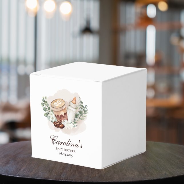 Baby ist das Brewing Greenery Coffee Baby Shower Geschenkschachtel (Von Creator hochgeladen)