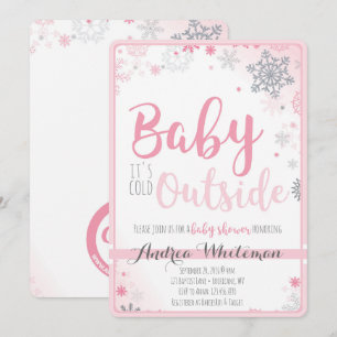 Baby ist es kalte äußere Babyparty-Einladung Einladung