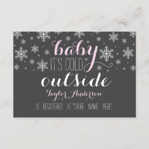 Baby ist es kalter äußerer begleitkarte
