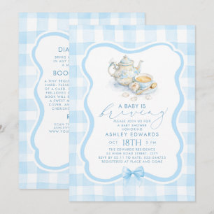 Baby ist im Anflug Baby Shower Tea Party Alles in Einladung
