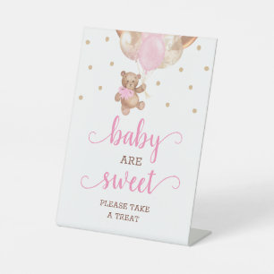 Baby ist süß Nehmen Sie eine Leckerei Pedestal Sch Sockelschild