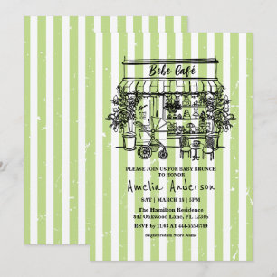 Baby ist unterwegs Home Cafe Thema BABY Shower Einladung