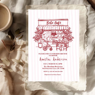 Baby ist unterwegs Home Cafe Thema BABY Shower Einladung