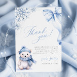 Baby It’s Cold Outside Polar Bear Thank You Card Dankeskarte<br><div class="desc">Send a heartfelt note of gratitude with this Baby It’s Cold Outside thank you card. Designed with a charming polar bear,  watercolor snowflakes,  and elegant typography — a cozy and adorable way to thank your guests.</div>