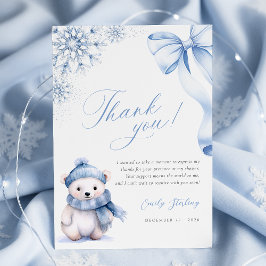Baby It’s Cold Outside Polar Bear Thank You Card Dankeskarte