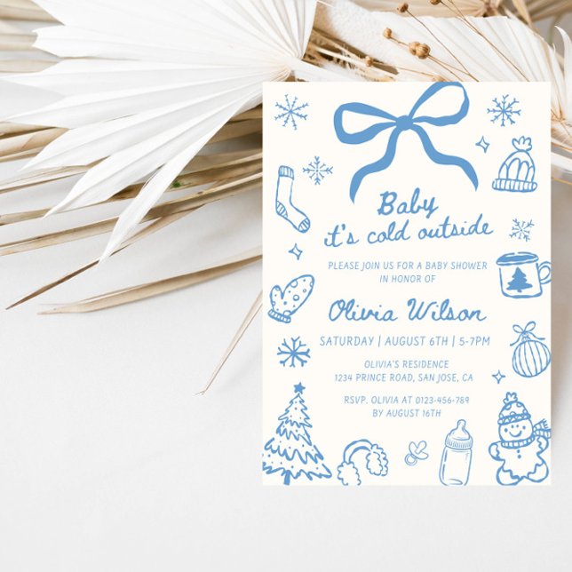 Baby It’s Cold Outside Winter Baby Shower Party Einladung (Von Creator hochgeladen)