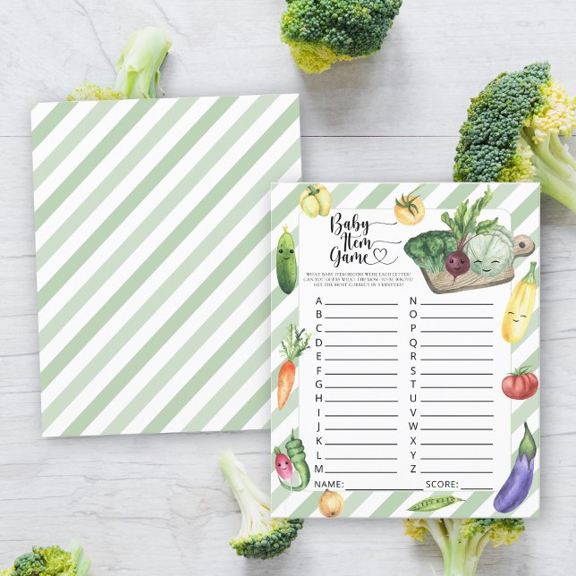Baby Item Game. Veggie Baby Showspiel (Von Creator hochgeladen)