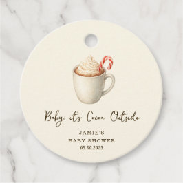 Baby, It's Cocoa Outside Baby Shower  Geschenkanhänger