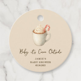 Baby, It's Cocoa Outside Baby Shower  Geschenkanhänger